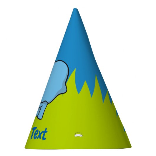 Blue Elephant cartoon Party pet Feesthoedjes (Rechts)