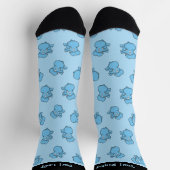 Blue Elephant Cartoon Pattern Socks Sokken (Top)