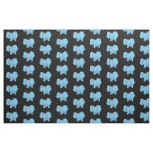 Blue Elephant Cartoon Pattern Stof (Fat Quarter)