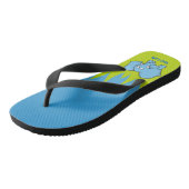 Blue Elephant cartoon teenslippers (Schuin)