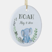 Blue Elephant Ceramic Ornament (Rechts)