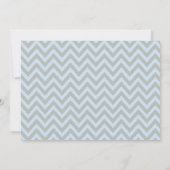 Blue Elephant Chevron Baby shower Invitation Kaart (Achterkant)