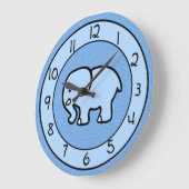 Blue Elephant Clock for Boys Bedroom Grote Klok (Hoek)