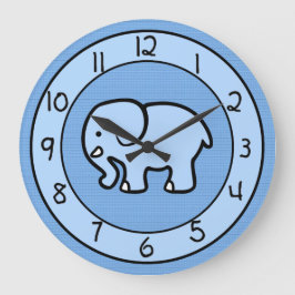 Blue Elephant Clock for Boys Bedroom Grote Klok