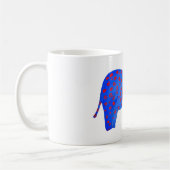 Blue Elephant Drawing Classic Mok (Links)