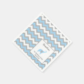 Blue Elephant eerste verjaardag deco Servet (Hoek)