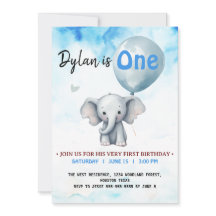 Blue Elephant eerste verjaardagsfeest