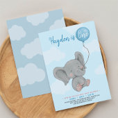 Blue Elephant eerste verjaardagsfeest Kaart