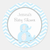 Blue Elephant Favor Stickers (Voorkant)