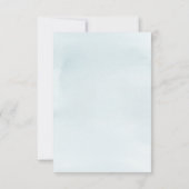 Blue Elephant First Birthday Invitation Kaart (Achterkant)