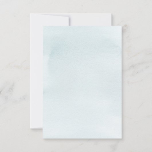 Blue Elephant First Birthday Invitation Kaart (Achterkant)