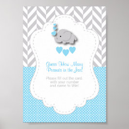 Blue Elephant Game Instruction Poster