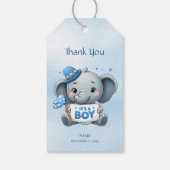 Blue Elephant Gift Label Cadeaulabel (Achterkant)