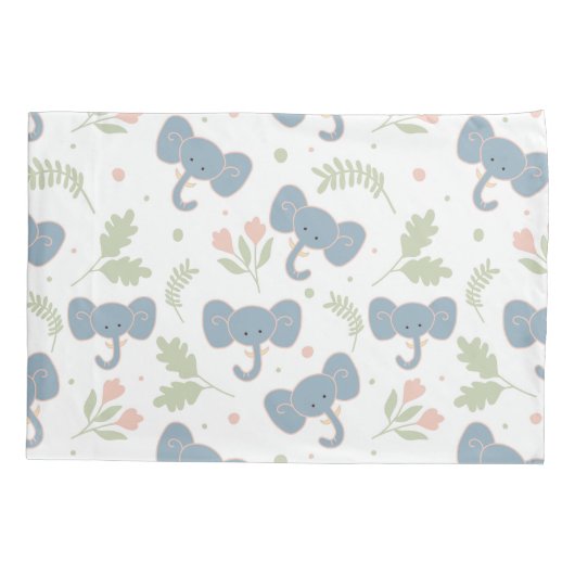 Blue Elephant Harmony Kussensloop (Achterkant)