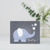 Blue Elephant Heart Briefkaart (Staand voorkant)