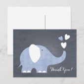 Blue Elephant Heart Briefkaart (Voorkant / Achterkant)