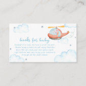 Blue Elephant Helicopter Books For Baby Shower  Informatiekaartje (Voorkant)