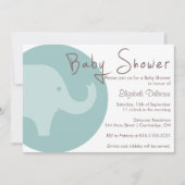 Blue Elephant Het is een Baby shower-uitnodiging v Kaart (Voorkant)