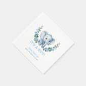 Blue Elephant Het is een Boy Baby shower servetten (Hoek)