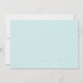 Blue Elephant Little Bird Baby shower Kaart (Achterkant)