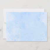 Blue Elephant Little Peanut Boy 1st Birthday Foto Kaart (Achterkant)