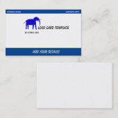 Blue Elephant Logo Visitekaartje (Voorkant / Achterkant)