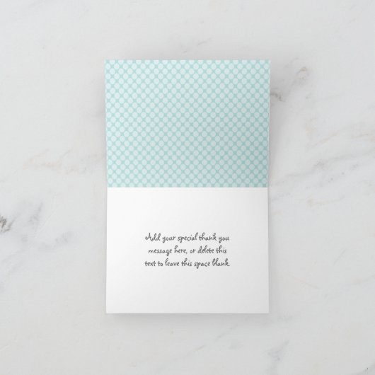 Blue Elephant Luier Baby shower Dank u Bedankkaart (Binnen)