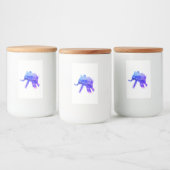 Blue Elephant Mandala Custom Food Container Label Voedselcontainer Etiket (Flessen)