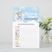 Blue Elephant Nursery Rhyme Emoji Pictionary Game (Staand voorkant)