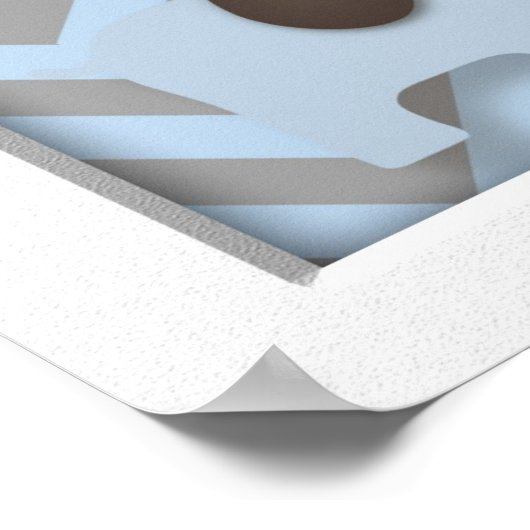 Blue Elephant Nursery Word Wall Art Poster (Hoek)