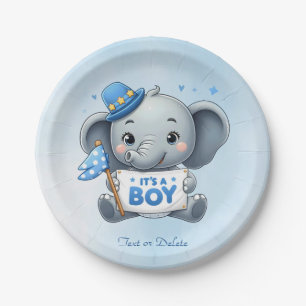 Blue Elephant Paper Bord