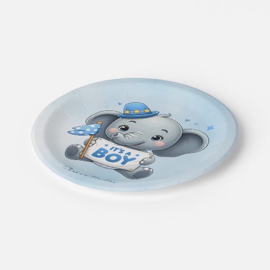 Blue Elephant Paper Bord (Gekanteld)