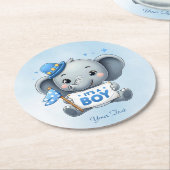 Blue Elephant Paper Onderzetter (Gebogen)