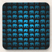 Blue Elephant Pattern Drankjes Onderzetter (Voorkant)