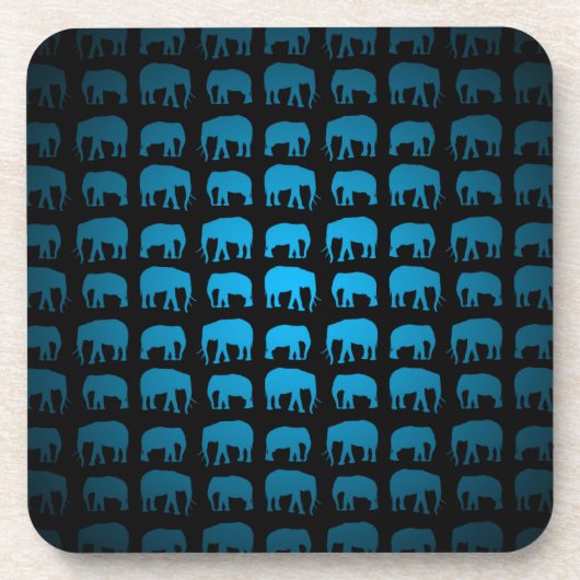 Blue Elephant Pattern Drankjes Onderzetter (Voorkant)