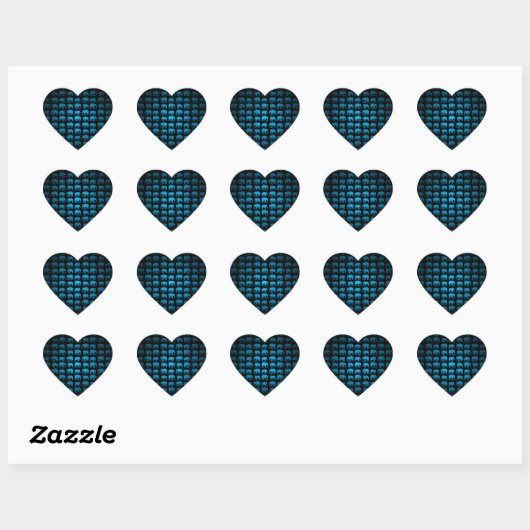 Blue Elephant Pattern Hart Sticker (Vel)