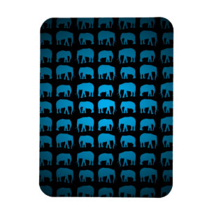 Blue Elephant Pattern Magneet