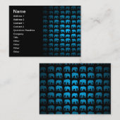 Blue Elephant Pattern Visitekaartje (Voorkant / Achterkant)