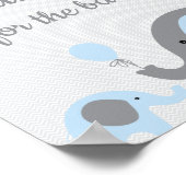 Blue Elephant Predications for Baby Sign Poster (Hoek)