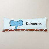 Blue Elephant Safari Oerwoud, op maat gemaakt Lichaamskussen (Voorkant)