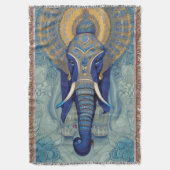 Blue Elephant Throw Blanket Deken (Voorkant Verticaal)