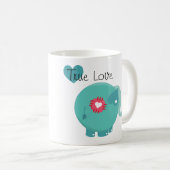 Blue Elephant True Love Custom Mok (Voorkant rechts)