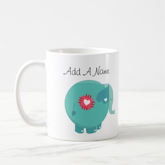 Blue Elephant True Love Custom Mok (Links)