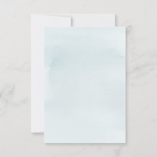 Blue Elephant Virtual Baby shower Invitation Kaart (Achterkant)