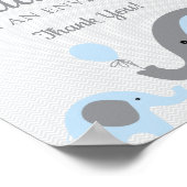 Blue Elephant Write Jouw naam Address on Envelope Poster (Hoek)