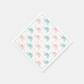 Blue Elephants Boy Baby shower Cute Servet (Hoek)