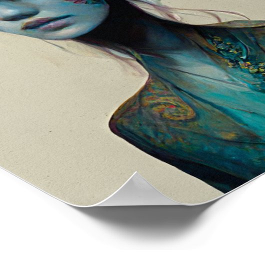 Blue Elf Fantasy Art Poster (Hoek)