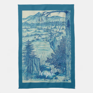 Blue Elk Handdoek