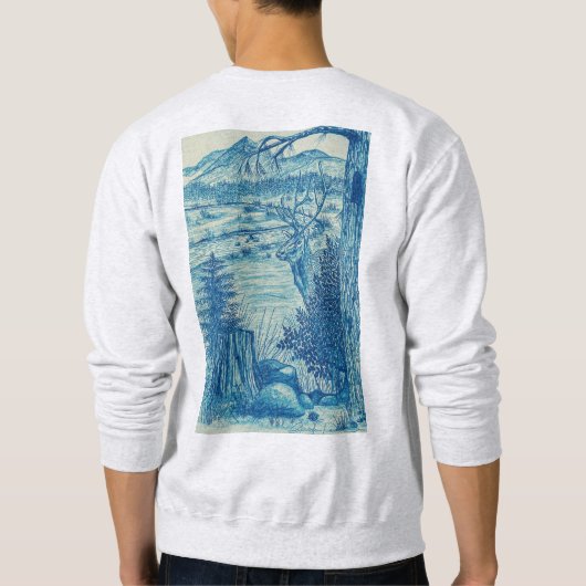 Blue Elk Sweatshirt (Achterkant)