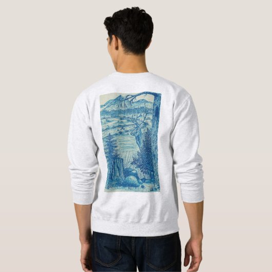 Blue Elk Sweatshirt (Achterkant volledig)